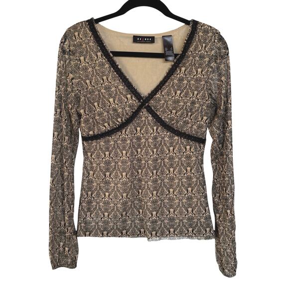 Y2K Babydoll Witchy Dark Romantic Fairy Goth Stretchy Date Night Top Small - Picture 1 of 8